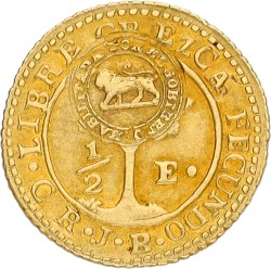 Costa Rica. 1/2 Escudo. 1848. VF