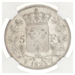 France. Second kingdom. Louis XVIII. 5 France. 1823 W. MS 62
