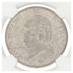 France. Second kingdom. Louis XVIII. 5 France. 1822 W. MS 62