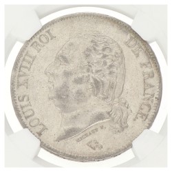 France. Second kingdom. Louis XVIII. 5 Francs. 1824 A. MS 61