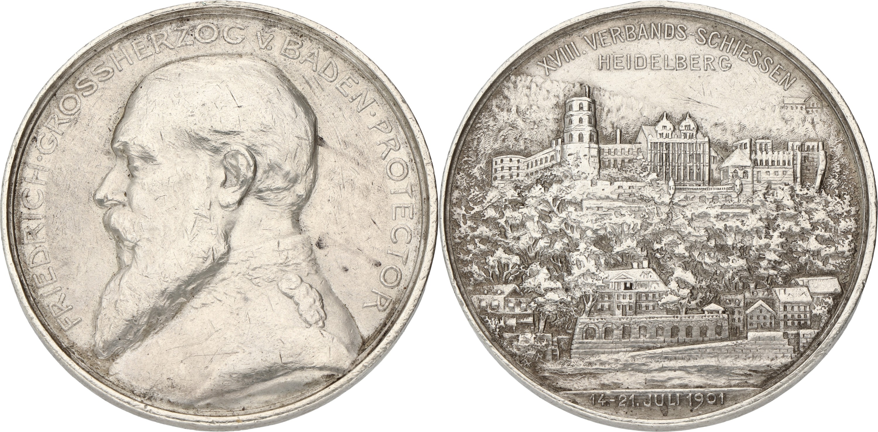 German States. Baden. 1901. Shooting medal. VF