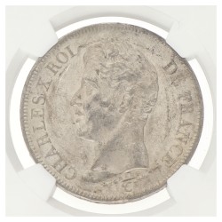 France. Second kingdom. Charles X. 5 Francs. 1825 W. MS 60