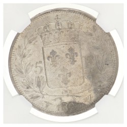 France. Second kingdom. Charles X. 5 France. 1825 W. MS 62