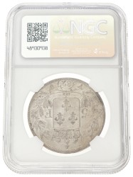 France. Second kingdom. Charles X. 5 Francs. 1827 W. MS 63