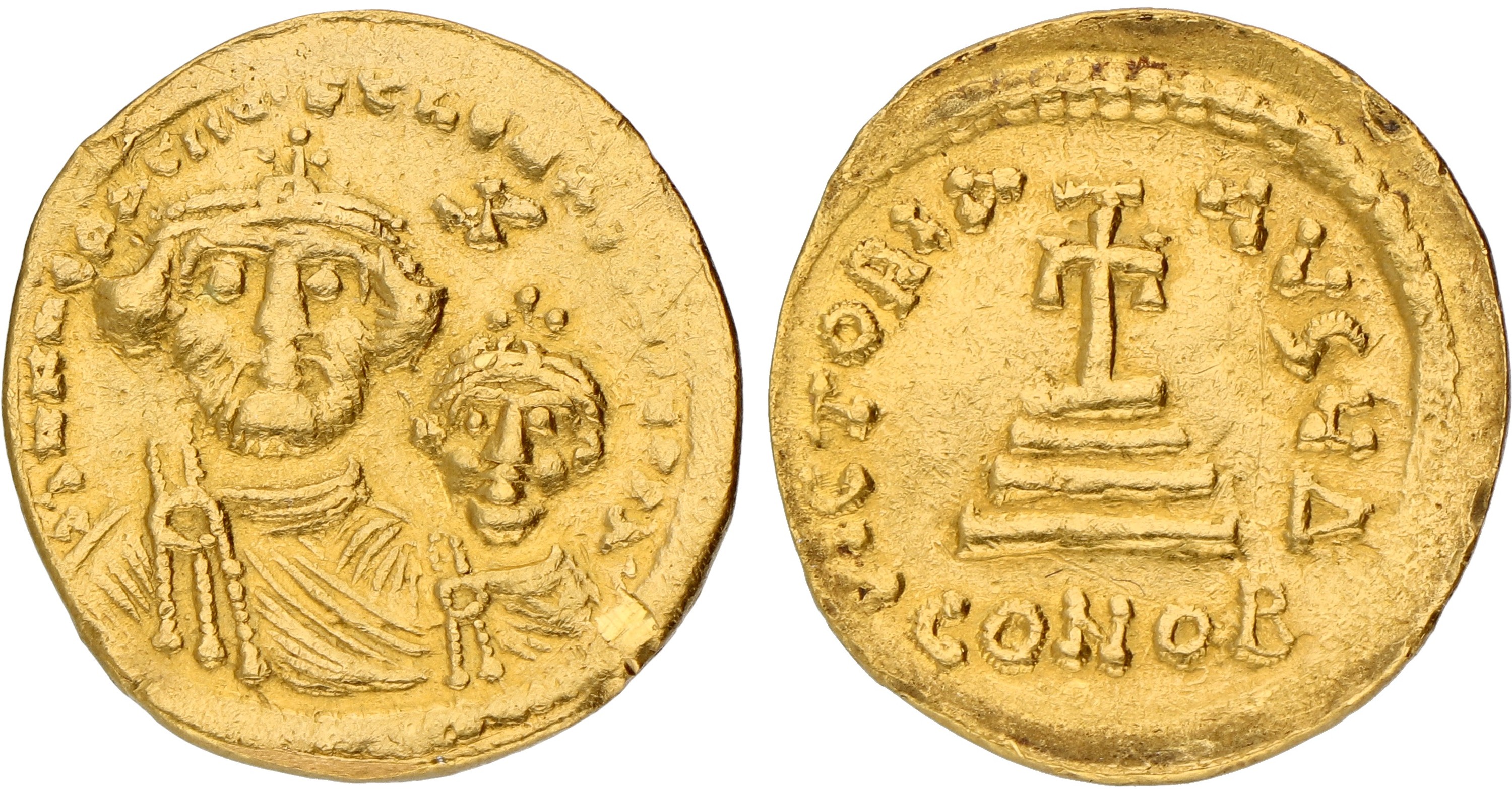 Goudwisselkantoor auction: Byzantine Empire. Constantinople. Heraclius. Solidus. ND (610 - 641 AD). F
