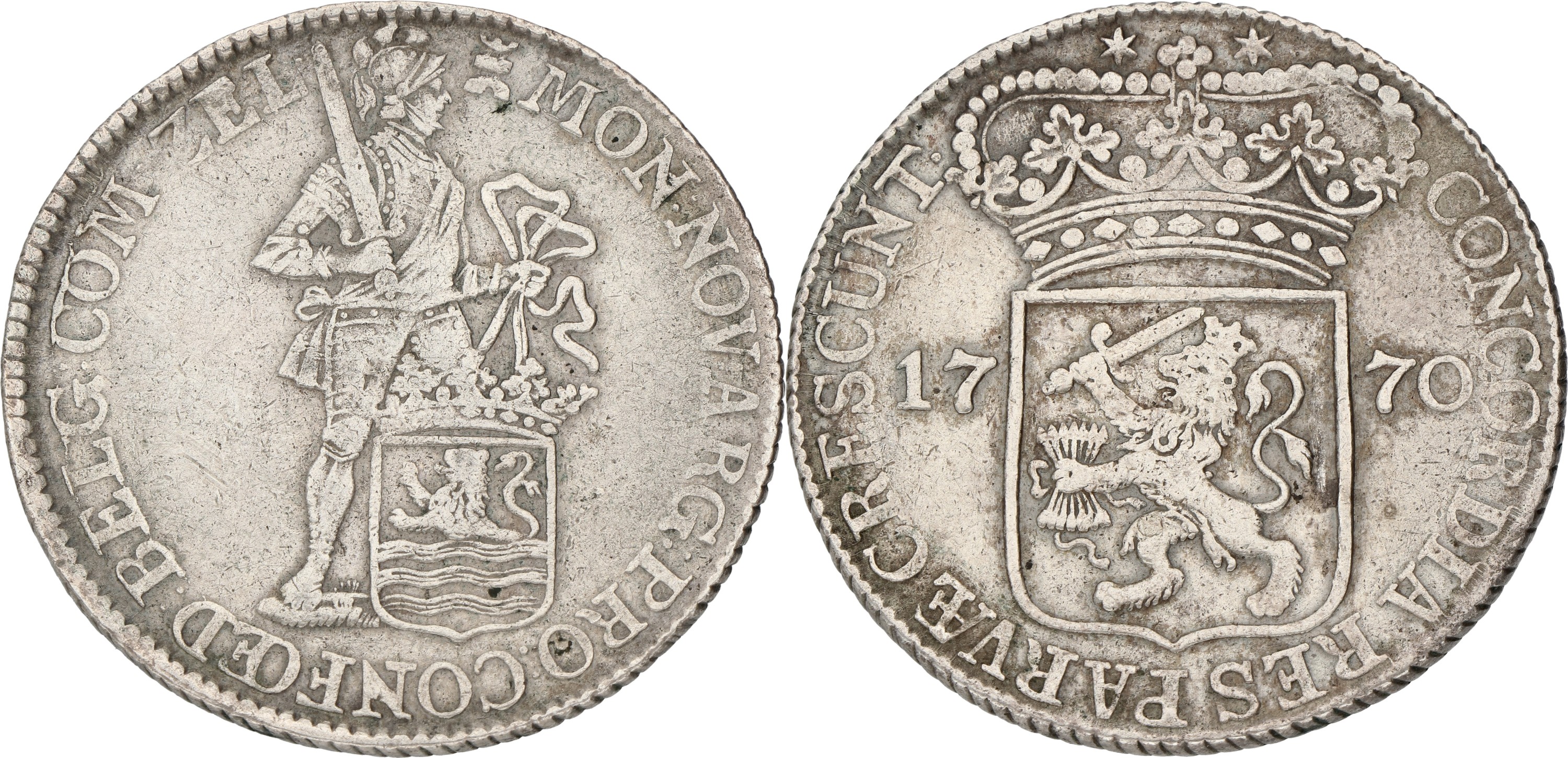 Zilveren dukaat. Zeeland. 1770. VF