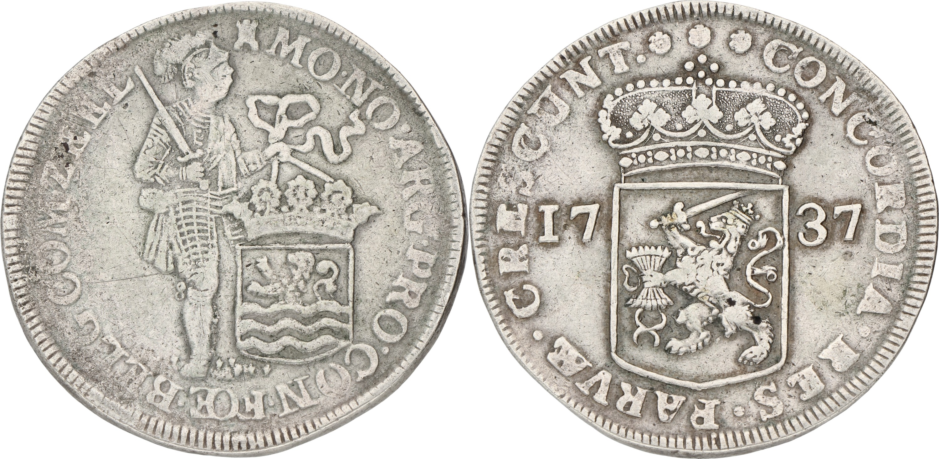 Zilveren dukaat. Zeeland. 1737. VF