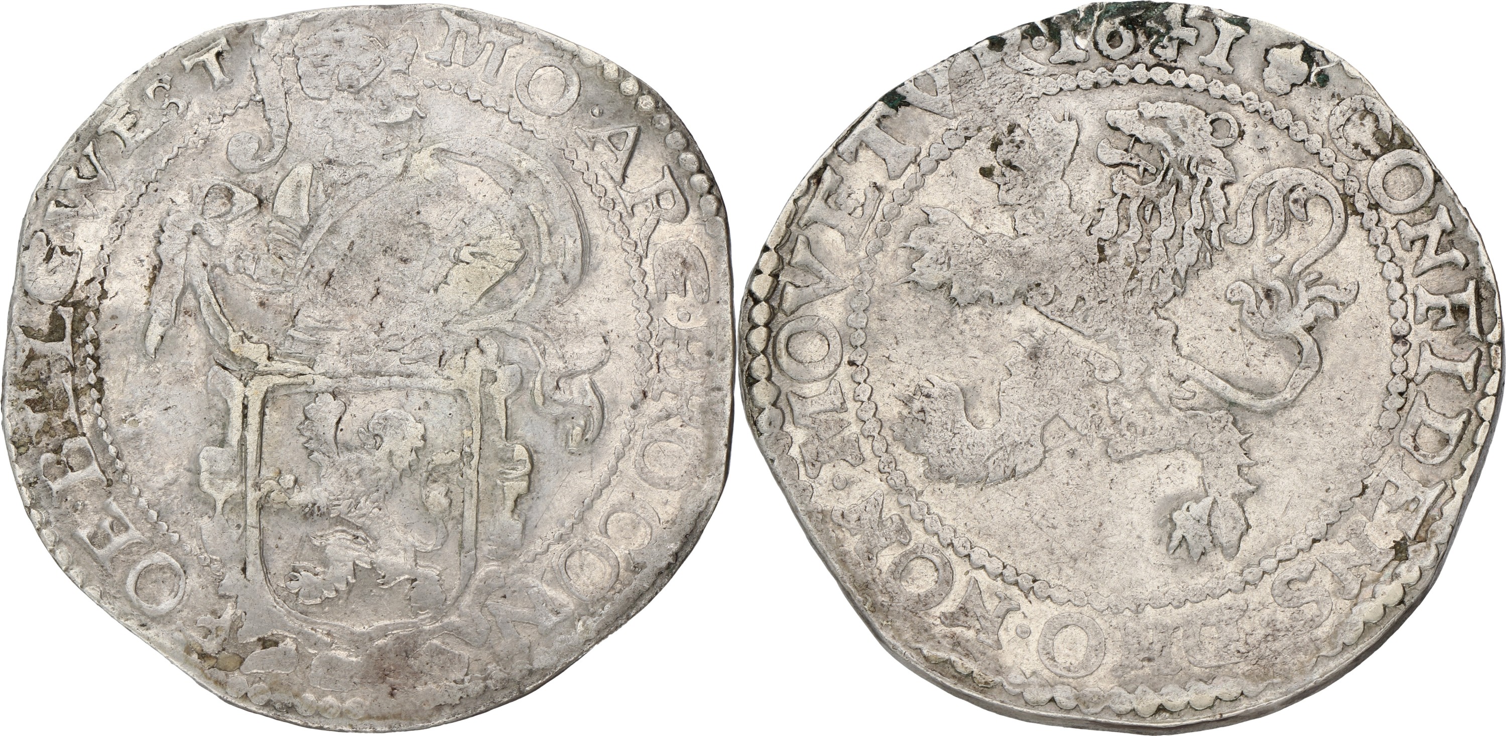 Leeuwendaalder op generaliteitsvoet. West-Friesland. 1641. VF -
