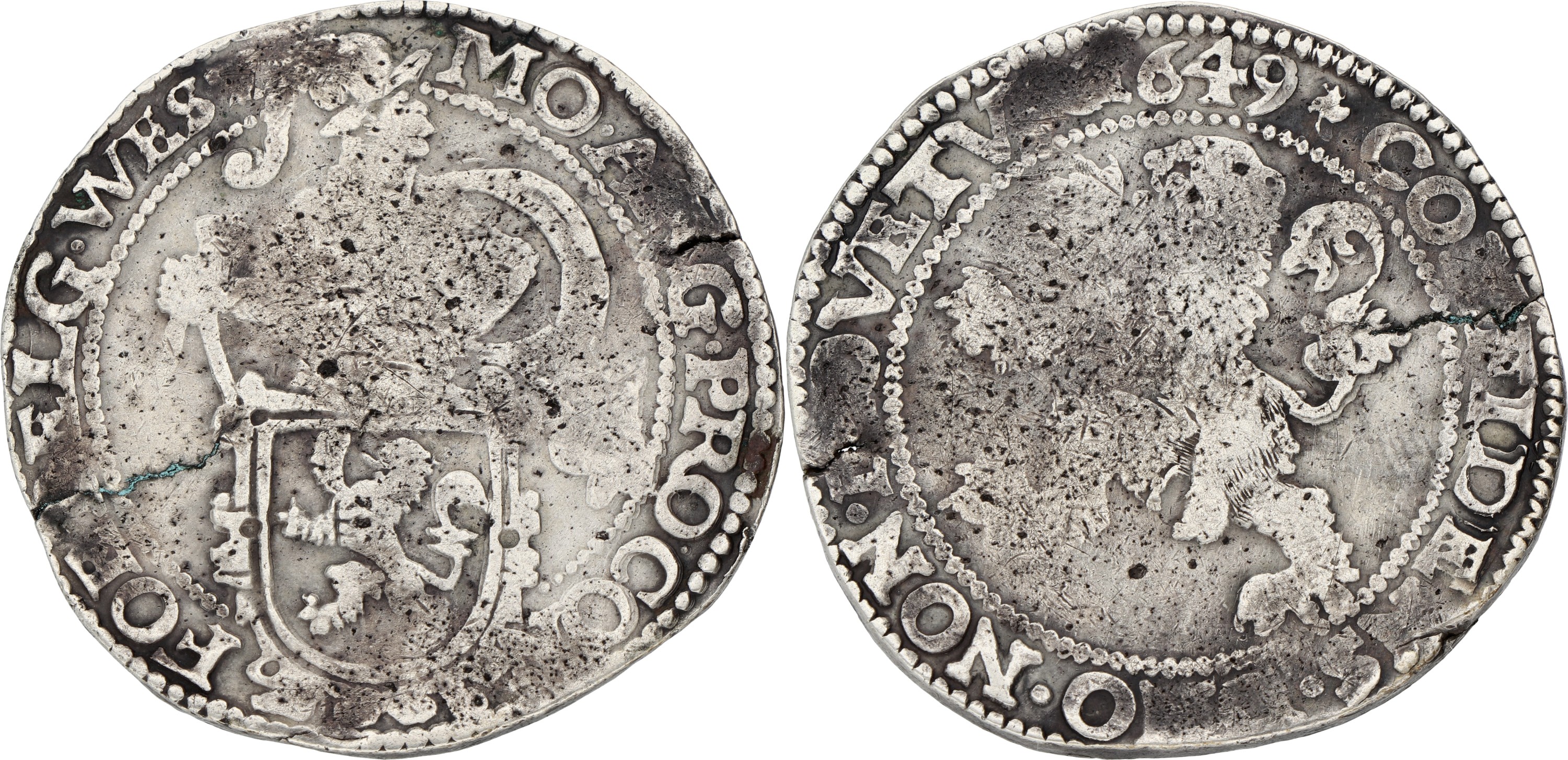 Leeuwendaalder op generaliteitsvoet. West-Friesland. 1649. F +