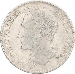 Belgium. Leopold I. 2 Francs. 1843. VF +