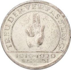 Germany. Weimar republic. 5 Mark - Weimar constitution. 1929. VF +