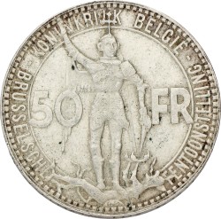 Belgium. Leopold III. 50 Francs - Brussels World's fair. 1935 FL. Position A. XF