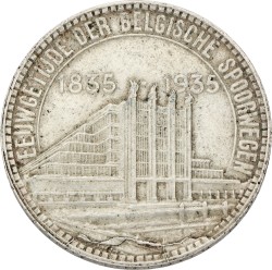 Belgium. Leopold III. 50 Francs - Brussels World's fair. 1935 FL. Position A. XF
