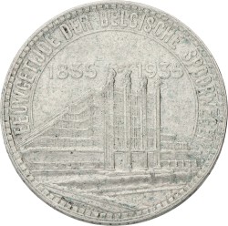 Belgium. Leopold III. 50 Francs - Brussels World's fair. 1935 FL. Position B. VF +