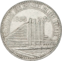 Belgium. Leopold III. 50 Francs - Brussels World's fair. 1935 Fr. Position A. XF