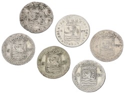 Lot (6) Scheepjesschelling van 6 stuiver. Zeeland. Average VF