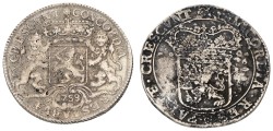 Lot (2) Dukaton & zilveren dukaat. Utrecht & Zeeland. 1758 & 1662. Average F