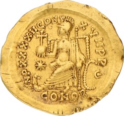 Byzantine Empire. Theodosius II. Solidus. ND (408 - 450 AD). VF