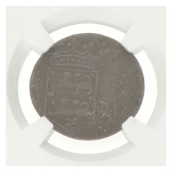 Duit - Mint error. Double struck. V.O.C. (West-Friesland). 1737. VF 35 BN