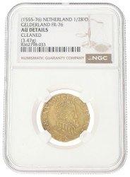 Halve gouden reaal. Gelderland. Filips II. ND (1555 - 1576). AU details