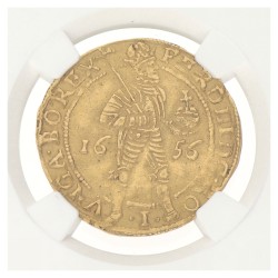 Dubbele gouden dukaat. Kampen. Ferdinand III. 1656. AU details