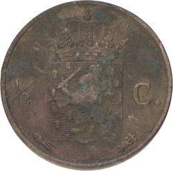 ½ Cent. Willem I. 1819. F / VF.