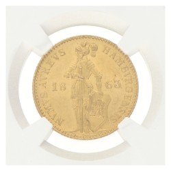German states. Hamburg. Ducat. 1863. MS 63