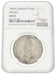 German states. Prussia. Friedrich Wilhelm III. Thaler. 1820 A. AU 53