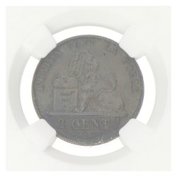 Belgium. Leopold II. 2 Centimes. 1857. MS 62 BN