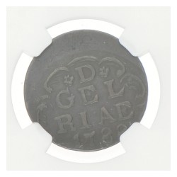 Duit - Mint error. Gelderland. 1788. AU details