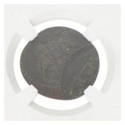 Duit - Mint error. V.O.C. (Holland). 1746. XF details