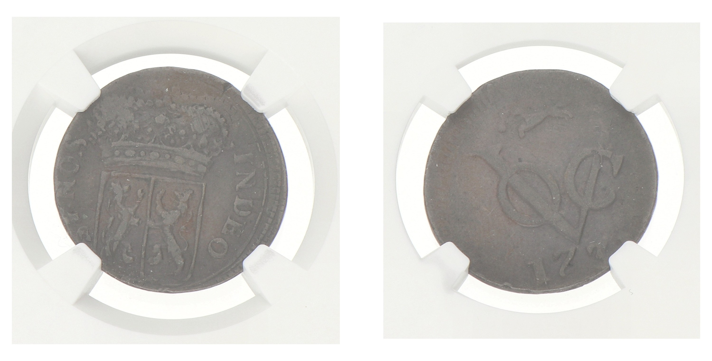 Duit - Mint error. V.O.C. (Gelderland). 1731. AU 53 BN