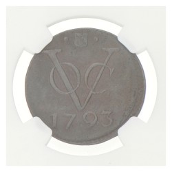 Duit. V.O.C. (Utrecht). 1793. AU 58 BN