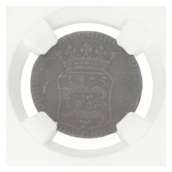 Duit - Mint error. V.O.C. (West-Friesland). ND (1756). VF details