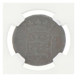 Duit - Mint error. V.O.C. (West-Friesland). ND (1756). VF details