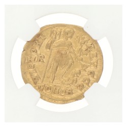 Roman Empire. Ravenna. Honorius. Solidus. ND (393 - 423 AD). XF