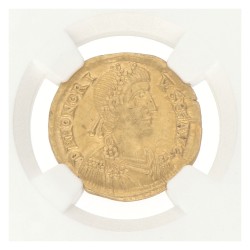 Roman Empire. Ravenna. Honorius. Solidus. ND (393 - 423 AD). XF