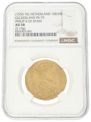 Gouden reaal. Gelderland. Nijmegen. Philips II. ND (1556 - 1576). AU 58