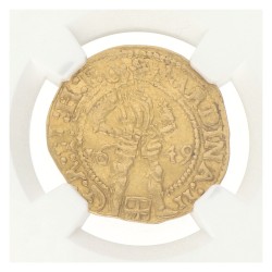 Gouden dukaat. Zwolle. Ferdinand II. 1649. AU 55