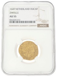 Gouden dukaat. Zwolle. Ferdinand II. 1649. AU 55