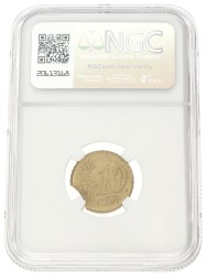10 Cent. Beatrix. 1999. Mint error: Curved Clip. UNC details.