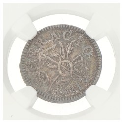 1 Reaal - 8 Acorns. Curaçao. Willem I. 1821. AU 55
