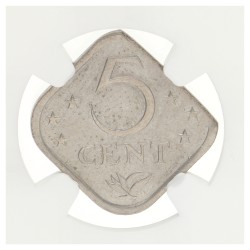 5 Cent. Straight clip. Nederlandse Antillen. Juliana. 1978. MS 65