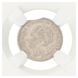 10 Cent. Curved Clip. Wilhelmina. 1943 P. MS 62