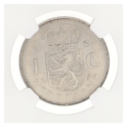 1 Gulden. OBV/REV struck through. Juliana. 1967