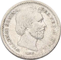 5 Cent. Willem III. 1853. F / VF.