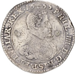 Ducaton. Brabant. Brussel. Philips IV. 1655. F / VF