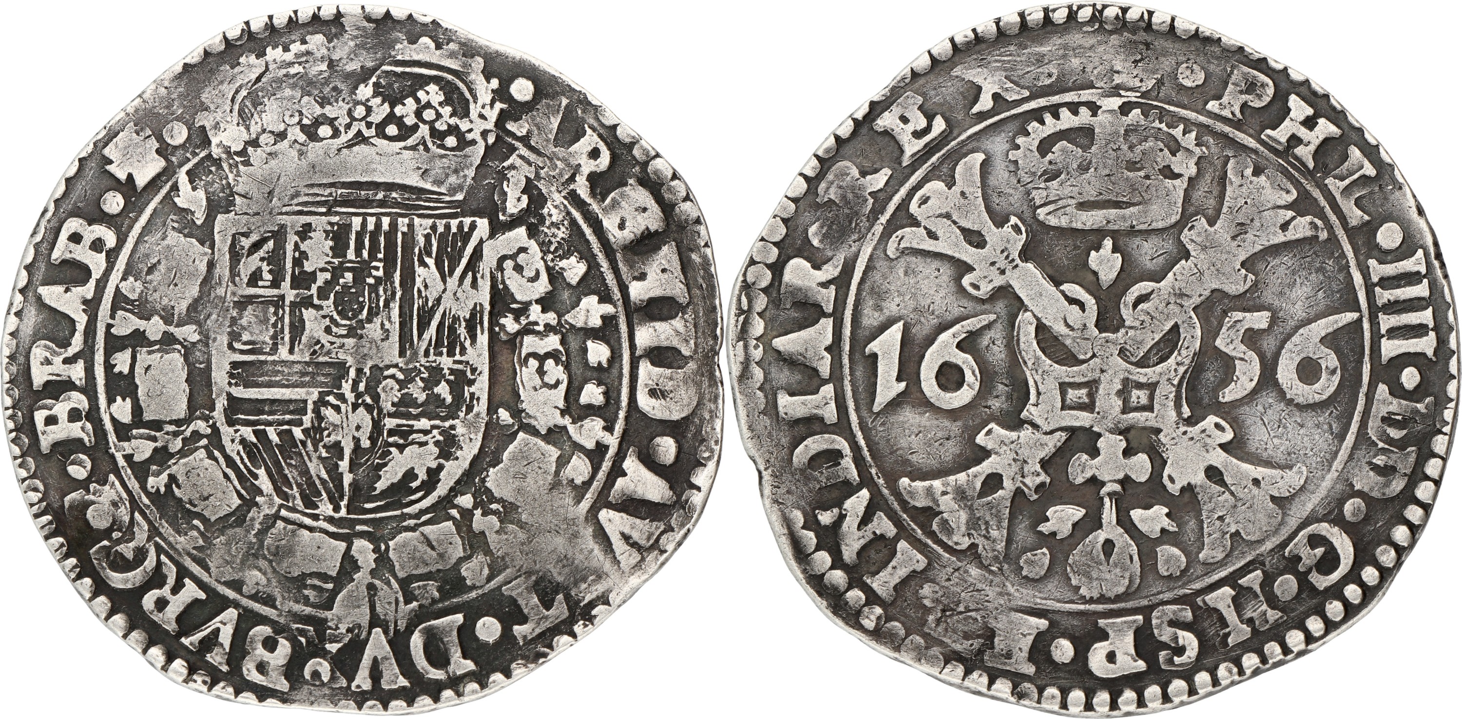 Patagon. Brabant. Brussel. Philips IV. 1656. VF -