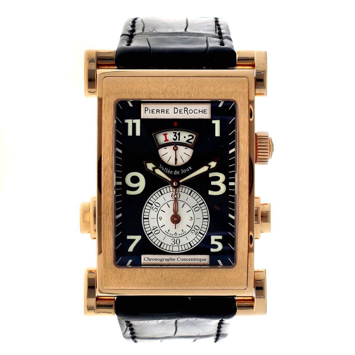 Pierre DeRoche Splitrock Chronographe Concentrique 18K. SPR300010RO0-002CRO - Heren horloge 