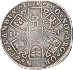 Daalder van 10 Schelling. Zeeland. 1689. F